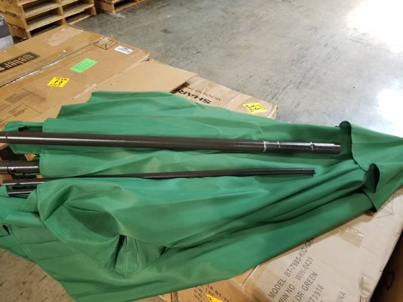 lot 3806 image: Goldsun Patio 9 Ft Market Outdoor Aluminum Patio Umbrella With Push Button Tilt