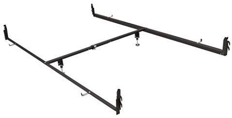 lot 3812 image: Glideaway DRCV1L Bed Rail System - Adjustable Steel Drop Rail Kit to Convert Full Size Beds to Fit Queen Size Mattresses - Suitable For Antique Beds - Hook-in Attachments the