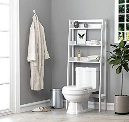 lot 3815 image: UTEX 3-Shelf Bathroom Organizer Over The Toilet, Bathroom Spacesaver, White Finish