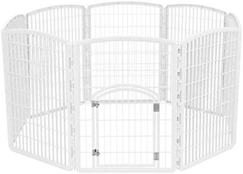 lot 3825 image: Exercise Panel Pet Playpen with Door - 34 Inch AmazonsChoicefor  8 panel dog pen