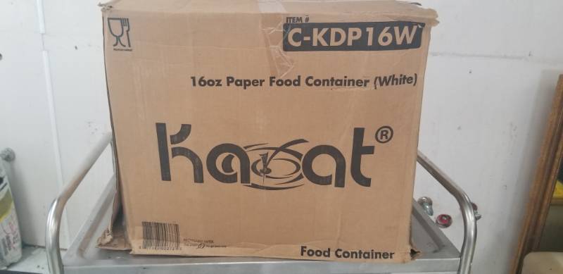 lot 2671 image: Kasat 16oz Paper Food Containers Case Lot