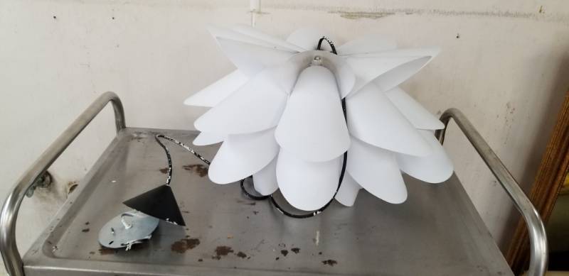 lot 2697 image: Flower Shaped Light Fixture