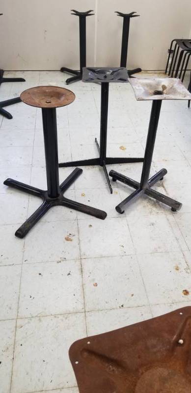 lot 1918 image: Metal Pedistal Table Bases Lot 3