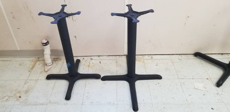 lot 1920 image: Metal Pedistal Table Bases Lot 2