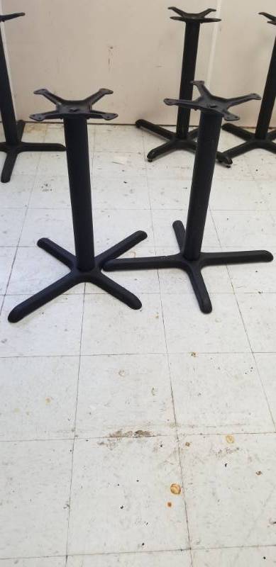 lot 1921 image: Metal Pedistal Table Bases Lot 2