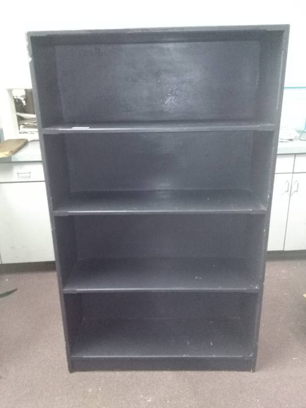 lot 2367 image: Vintage Wood Bookshelves out of Osawatomie State Hospital, Kansas