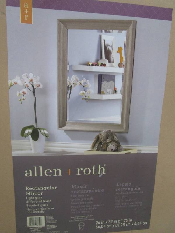 lot 1872 image: Allen  Roth Rectangular Mirror