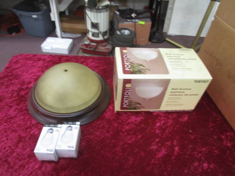 lot 1874 image: Portfolio Wall Sconce Brushed Nickel #036192
