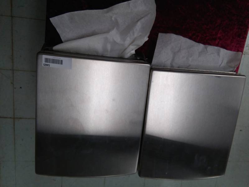 lot 5465 image: Two SS Paper Towel Wall Mount Dispensers