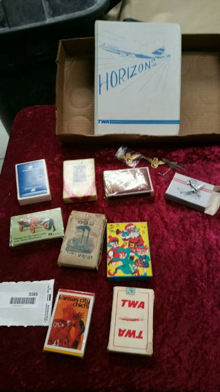 lot 5585 image: TWA Collectibles and Playing Cards Lot