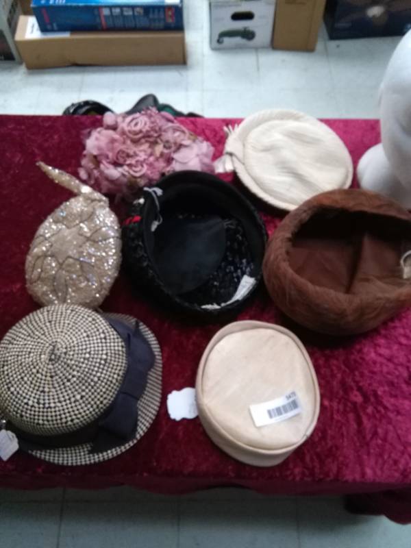 lot 5473 image: Lot of Ladies Vintage Hats - Styrofoam Head Not Included