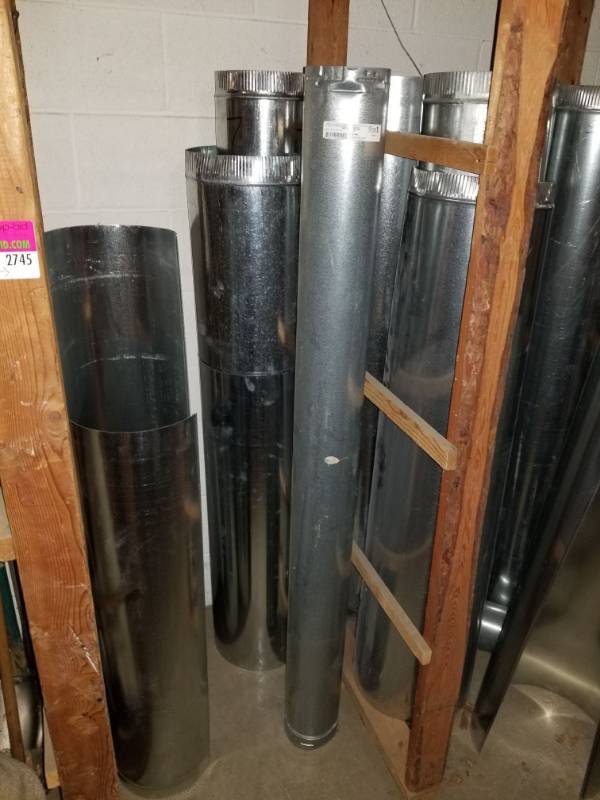 lot 2745 image: 8in Duct Work and Connector Pieces