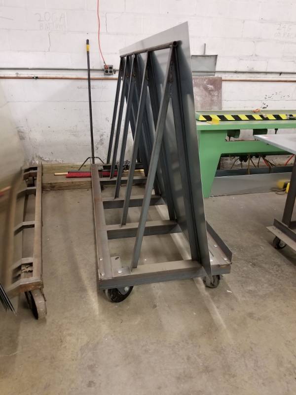lot 2762 image: Metal A Frame Rolling Cart