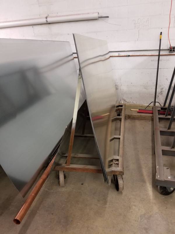 lot 2763 image: 7ft Metal A Frame Cart On Castors