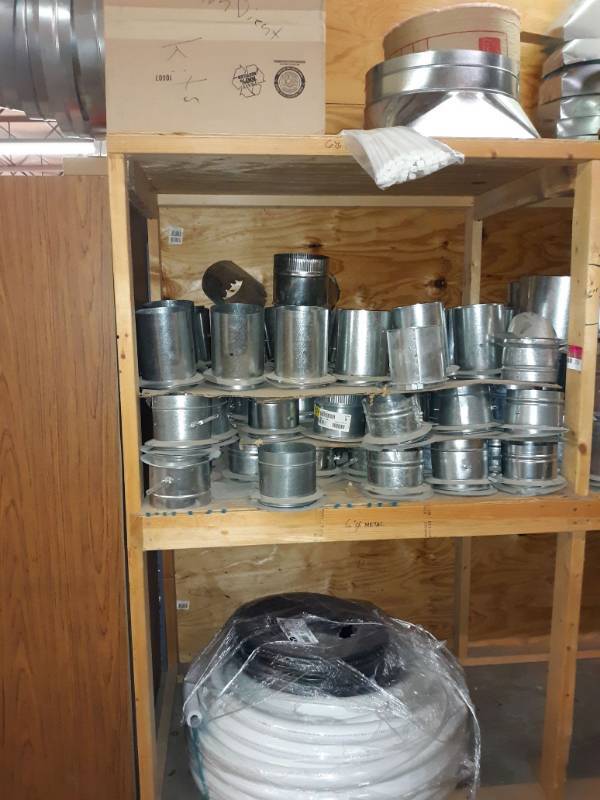 lot 2767 image: Air Duct Fittings, Insulated Pipe,