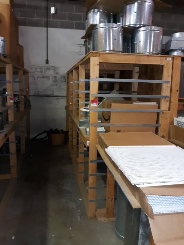 lot 2768 image: Air Duct Fittings, Office Supplies, Shop vac