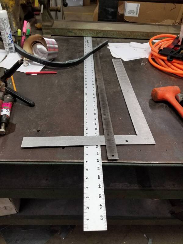 lot 2794 image: Metal Rulers and Square