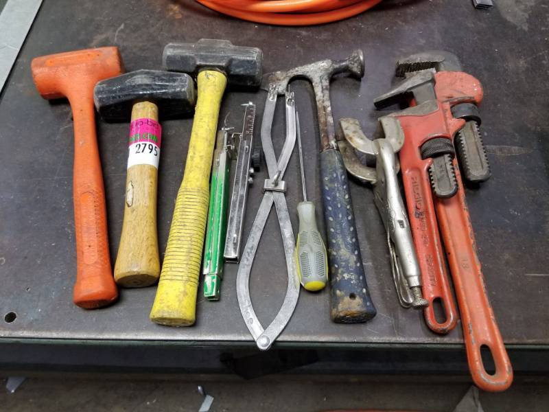 lot 2795 image: Mallets, Pipe Wrenches, Clamps and More