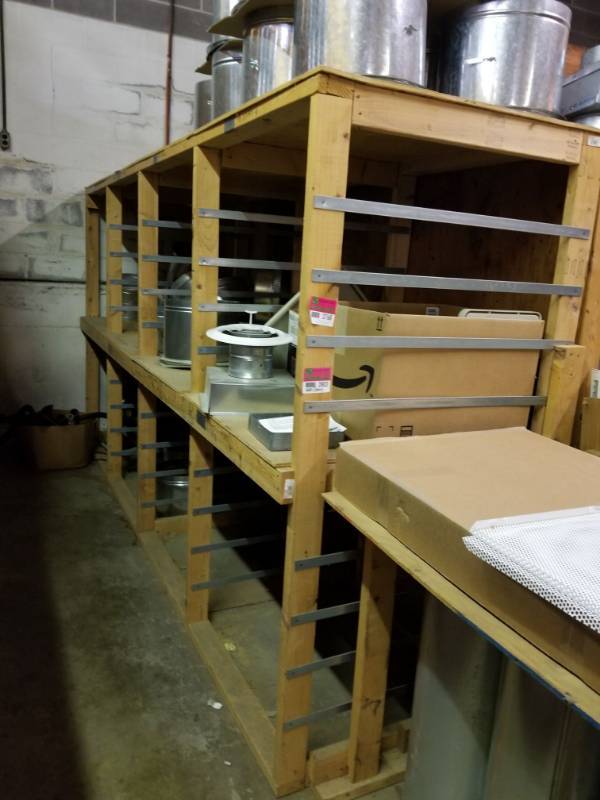 lot 2803 image: Wood Shelving