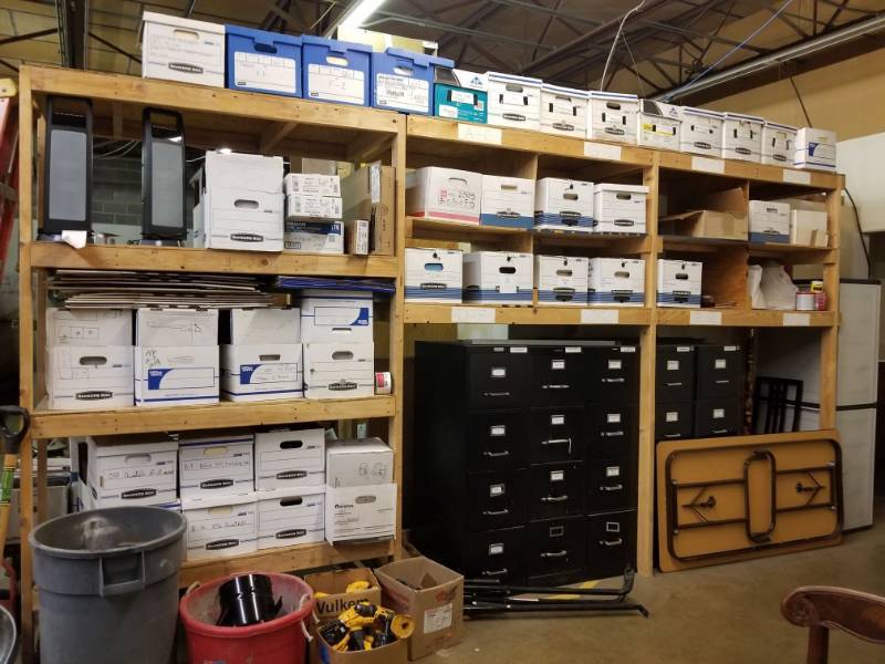 lot 2808 image: Wood Shelving