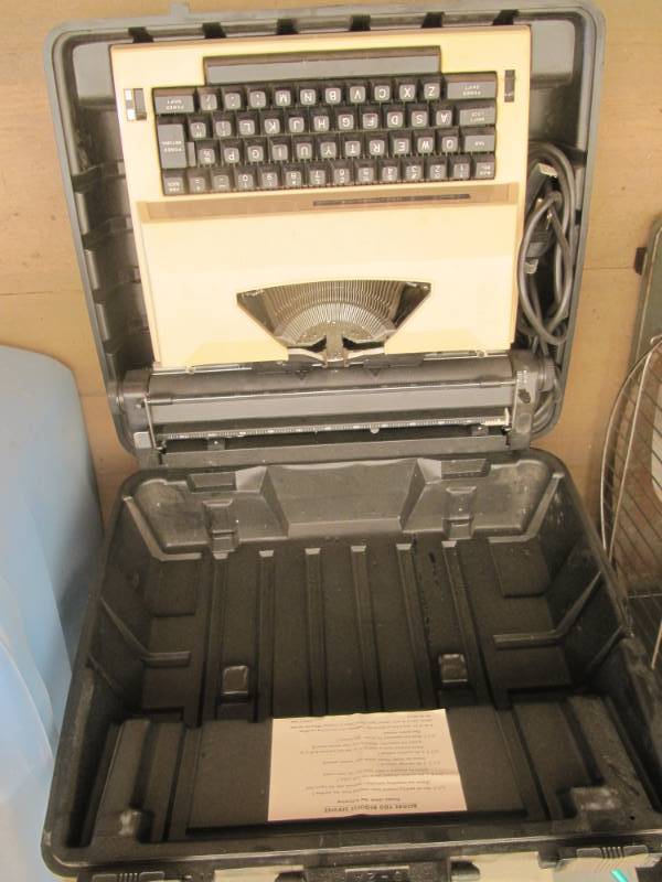 lot 2277 image: Vintage Sears typewritter in case before computers