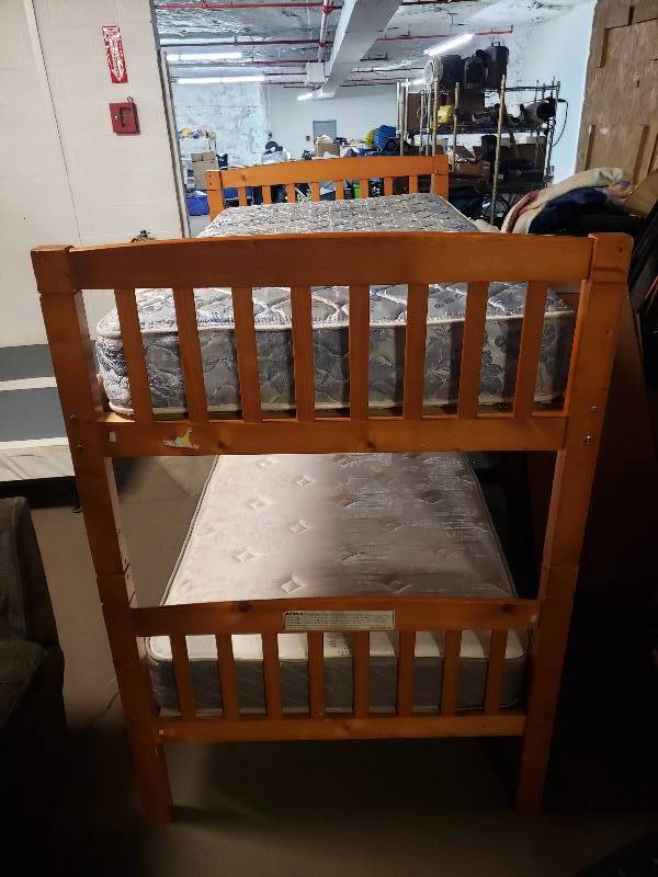 lot 14855 image: Wooden Bunkbed Set