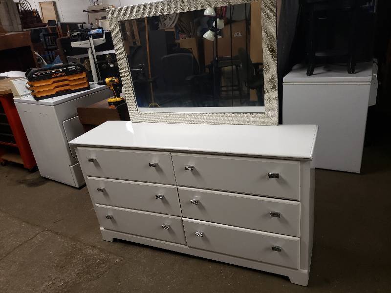 Nice 6 Drawer White Dresser With Mirror King Size Bed Bunkbeds