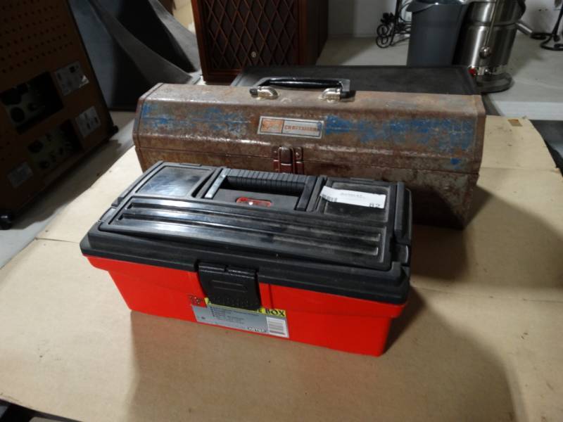 lot 82 image: 2 toolboxes  with contents.