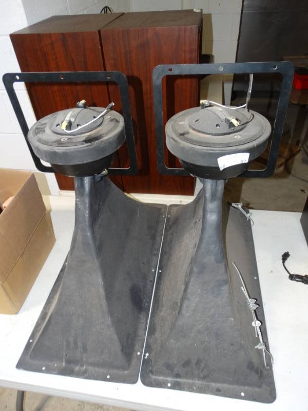 lot 97 image: 2 large diaphragm SA speakers.