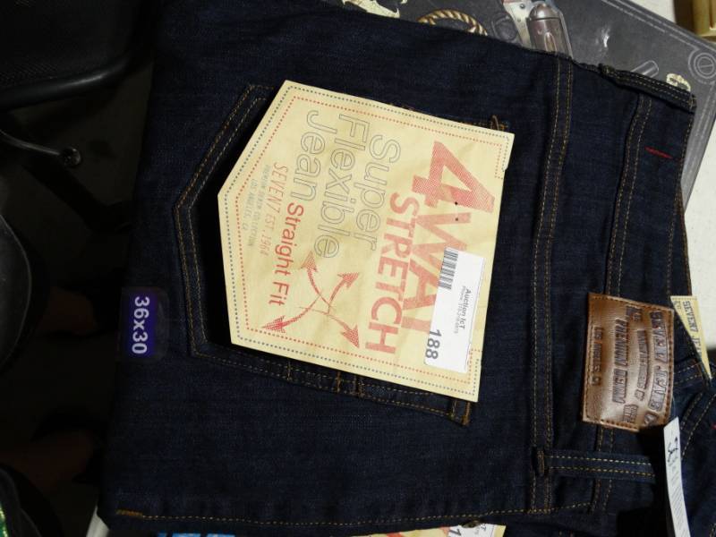 lot 188 image: New 36x30 denim jeans.