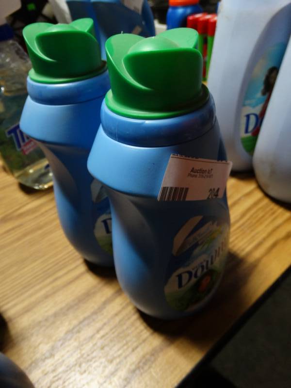 lot 204 image: Two 40 load bottles of fabric softener.