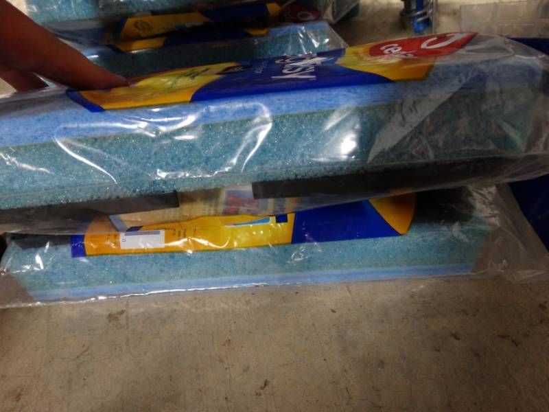 lot 212 image: Two big easy mop heads and mop stick.