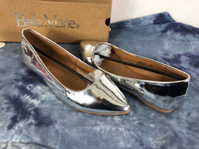 lot 1067 image: BELLA MARIE SHOES (SLIVER) (SIZE 6.5)