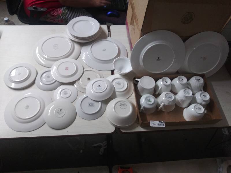 lot 2009 image: Assortment of White Dishes