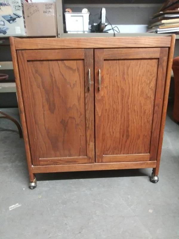 lot 2034 image: MicrowaveTV Stand