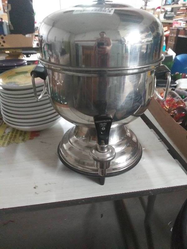 lot 2111 image: Stainless Coffee Percolator