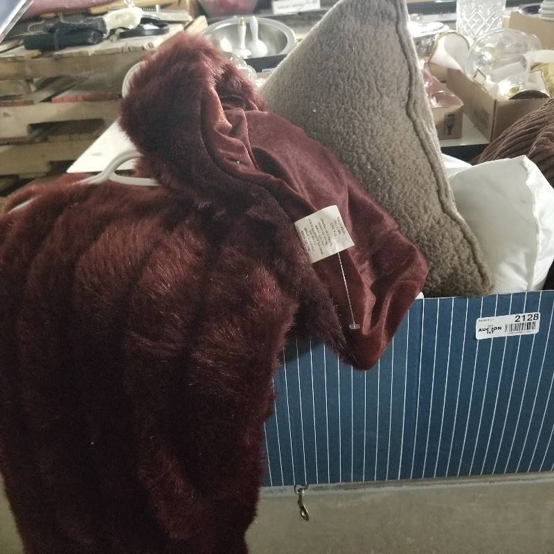 lot 2128 image: Blanket and Throw Pillows