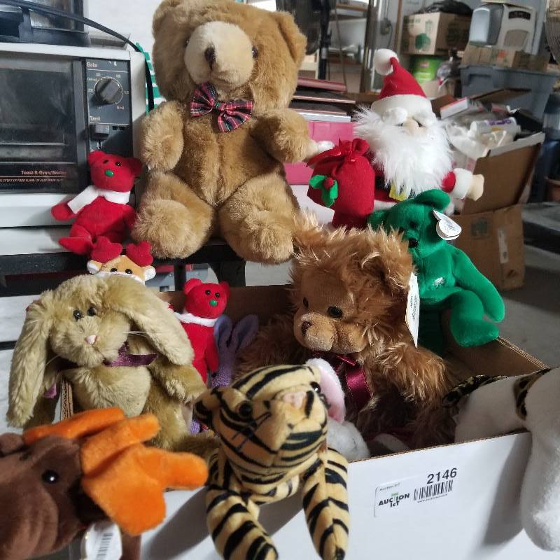 lot 2146 image: Box of Stuffed Toys