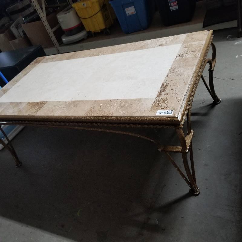 lot 2155 image: Large Marble Coffee Table,