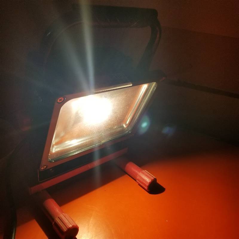 lot 2163 image: LED Bright work light and Rake