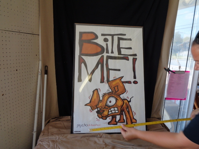 lot 7647 image: 36x 24 BITE ME poster