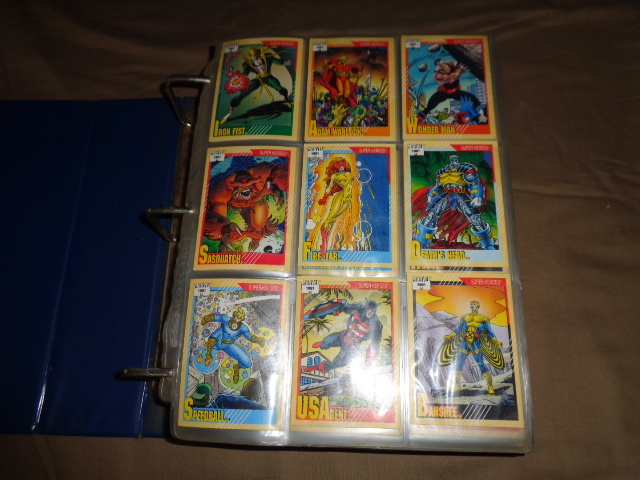 lot 7655 image: 90s Super Heros Trading Cards in Binder