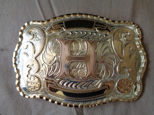 lot 7727 image: Big H Belt Buckle