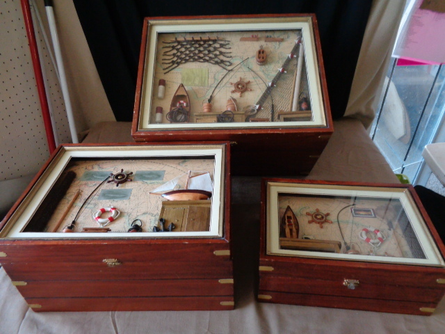 lot 7761 image: Very Cool Wood Fisherman Boxes