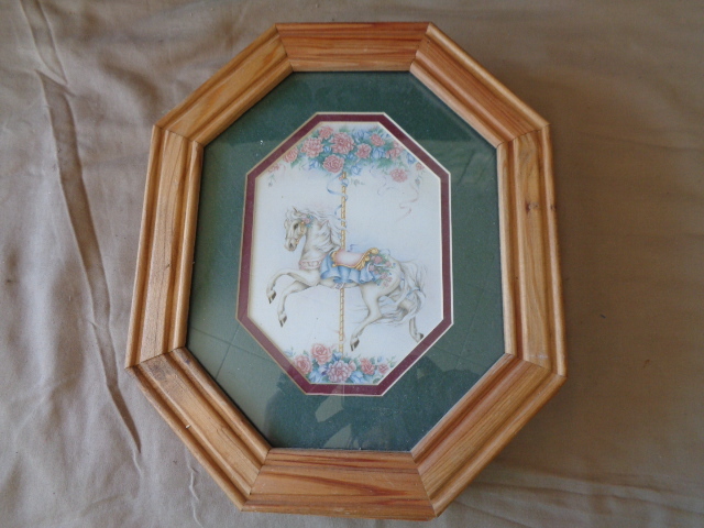 lot 7810 image: Carousel Wood Trinket Box