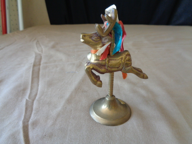 lot 7817 image: Solid Brass Reindeer