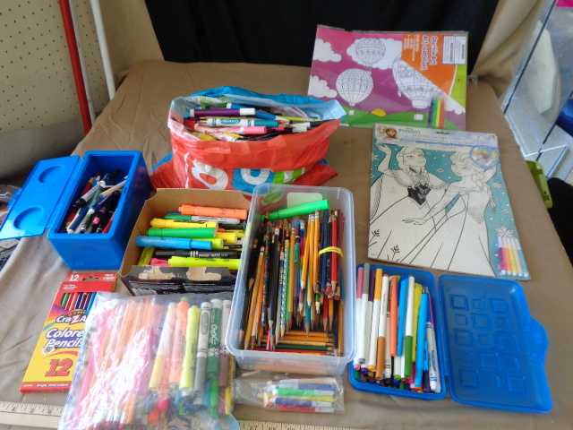 lot 7837 image: Box of Pens, Pencils and Markers