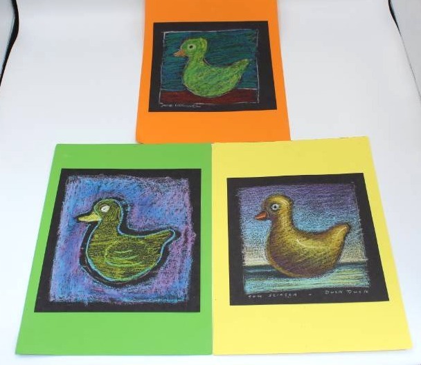 lot 1679 image: Tom Sciacca & Jamie Rodriguez Pastel Duck Drawings
