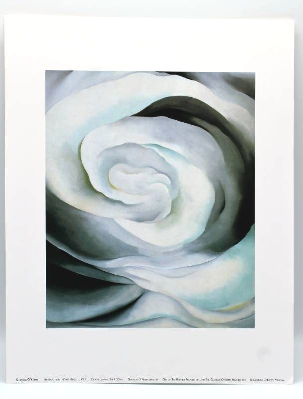 lot 1678 image: Georgia O�Keefe Abstraction White Rose Print