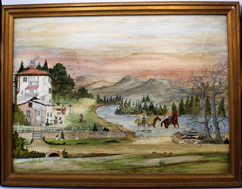 lot 1684 image: Joseph Garner Painting on Wood - signed